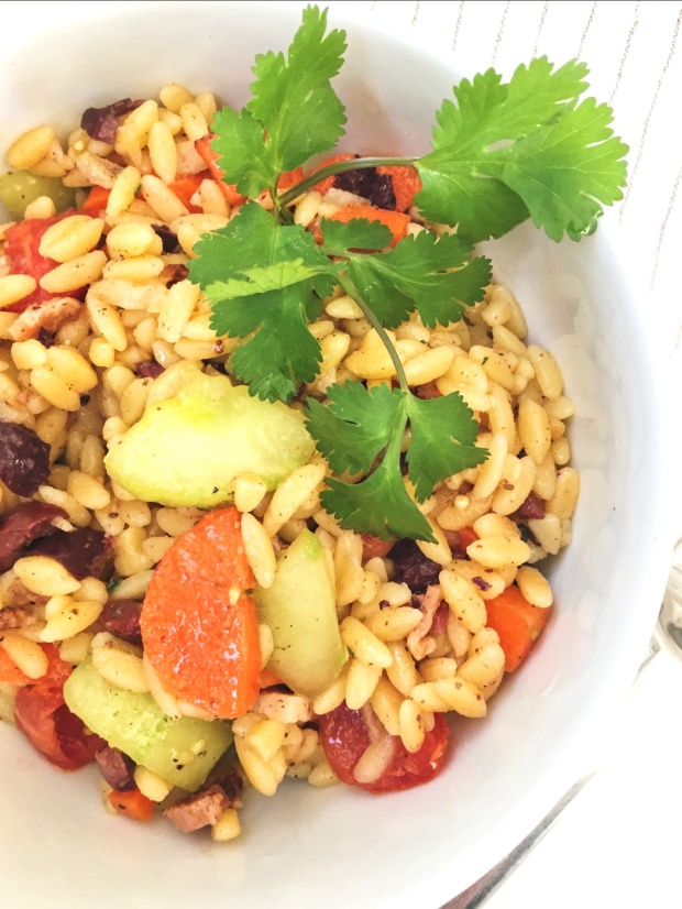 Gluten free orzo pasta salad recipe - gut and glamour